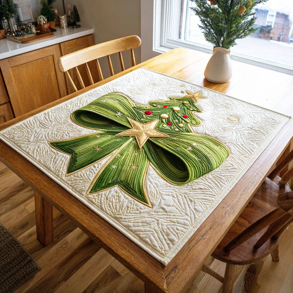 Pine Ribbon Quilted Table Topper