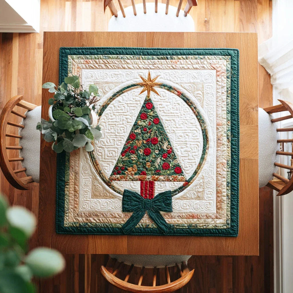 Pine Wrap Quilted Table Topper