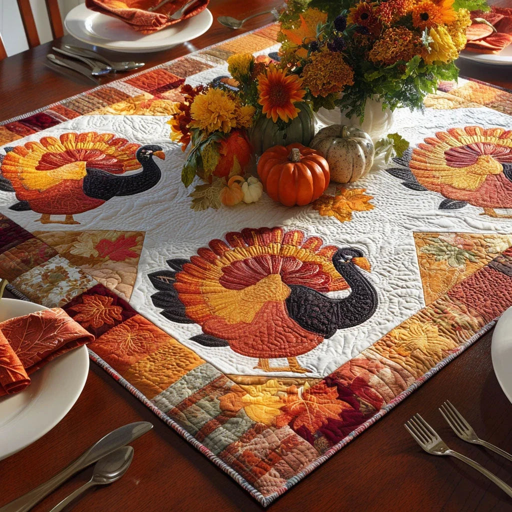 Plume N Pie Quilted Table Topper