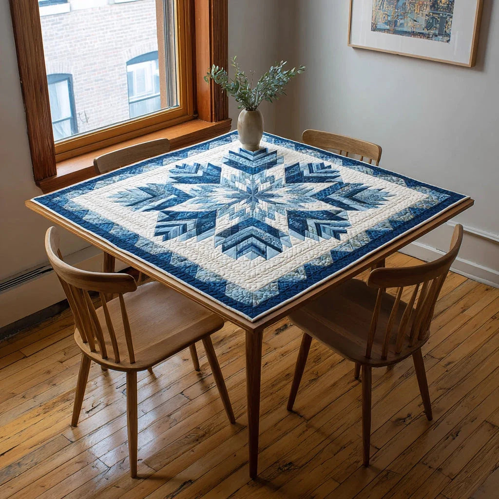 Polar Snowflake Compass Quilted Table Topper