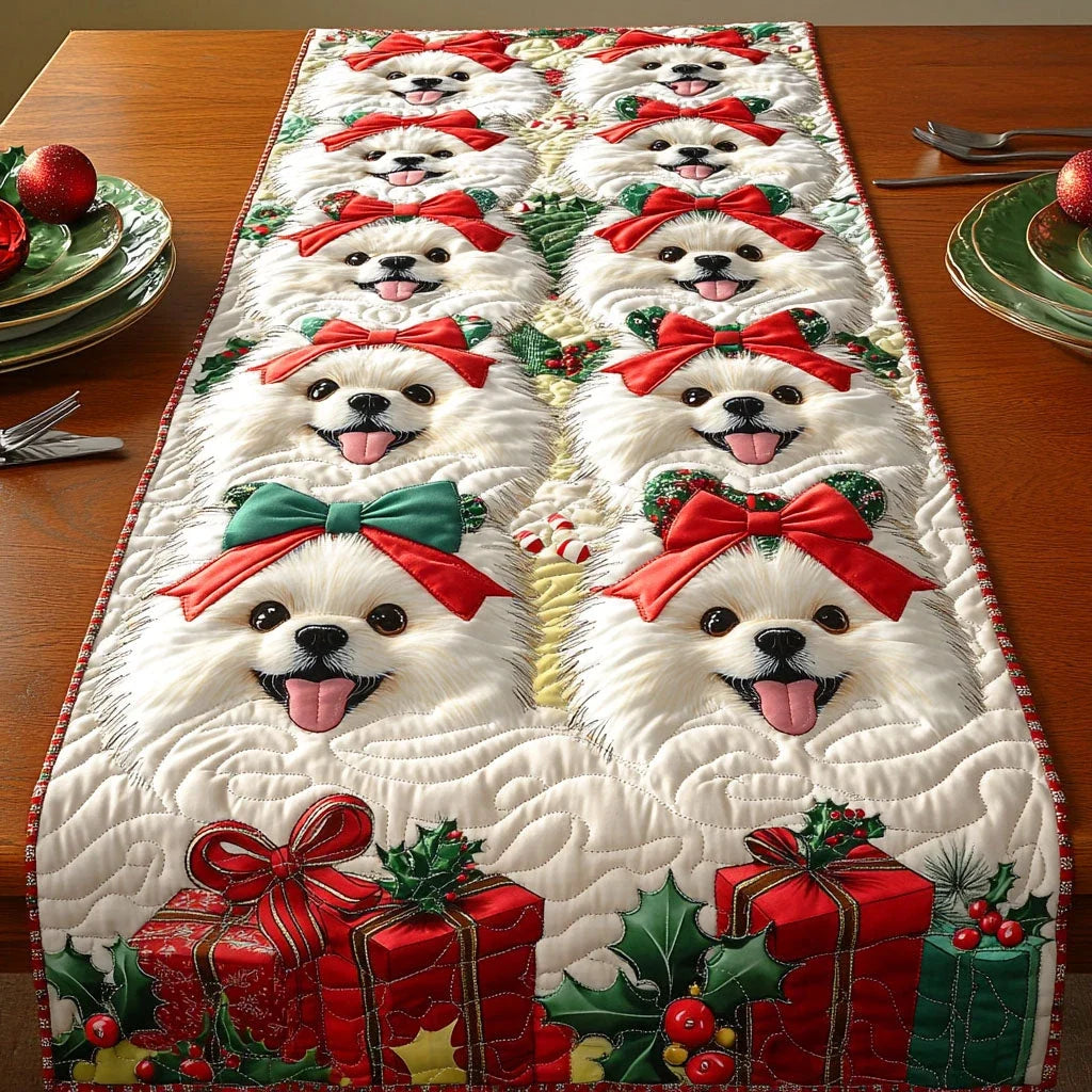 Pomeranian Joy Quilted Table Runner
