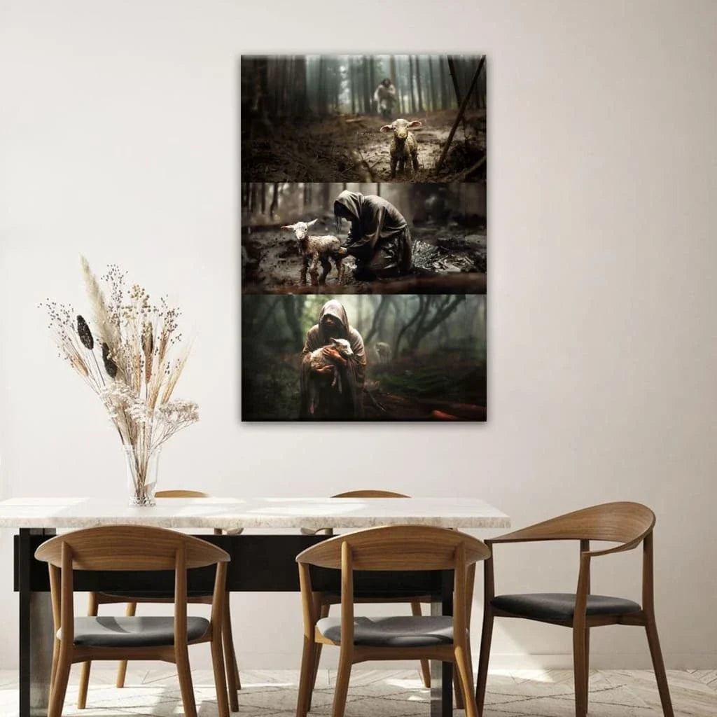 no text he ran he rescued he carried wall art canvas print (Landscape) (view 10)