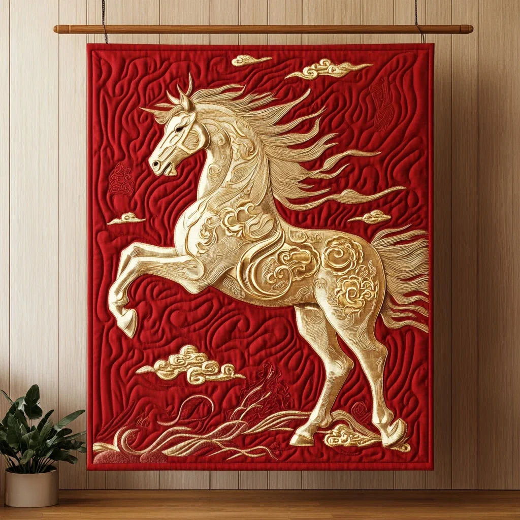 Power Horse Quilt Blanket