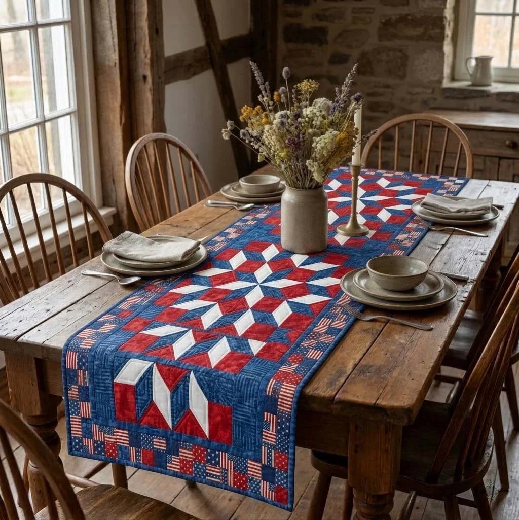 Prairie Bloom Quilted Table Runner