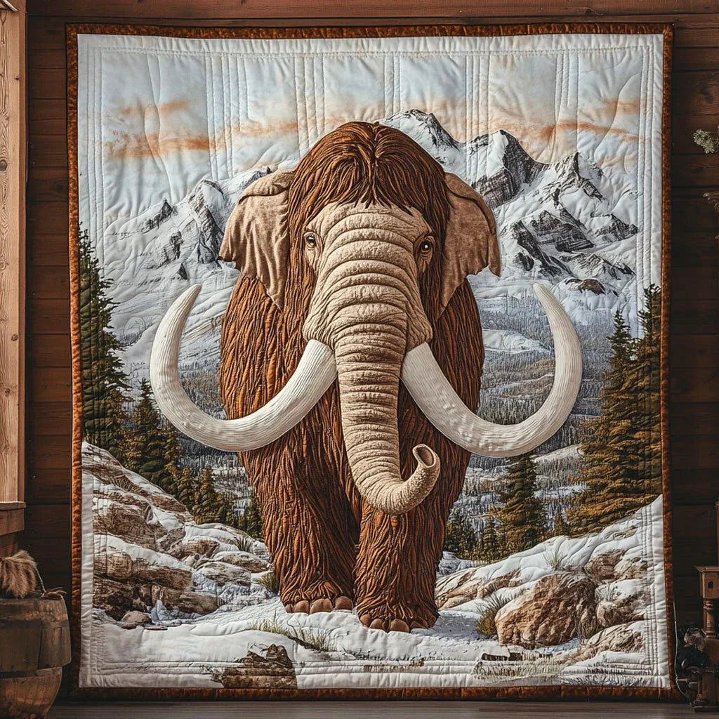 Prehistoric King Quilt Blanket