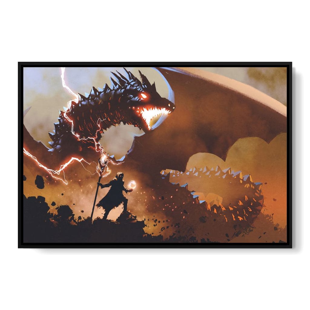Black Magic Wizard Canvas Wall Art