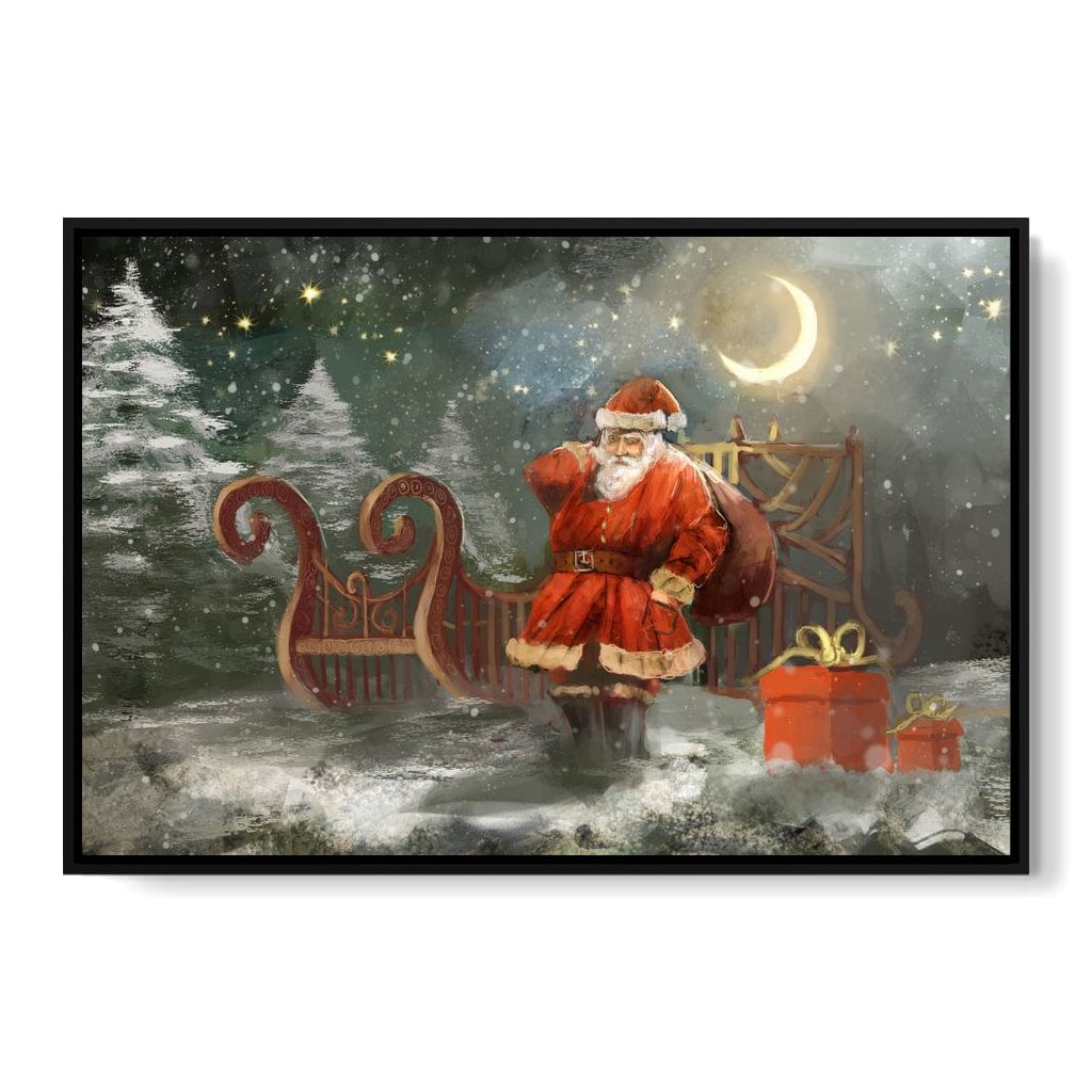Christmas Night Canvas Wall Art