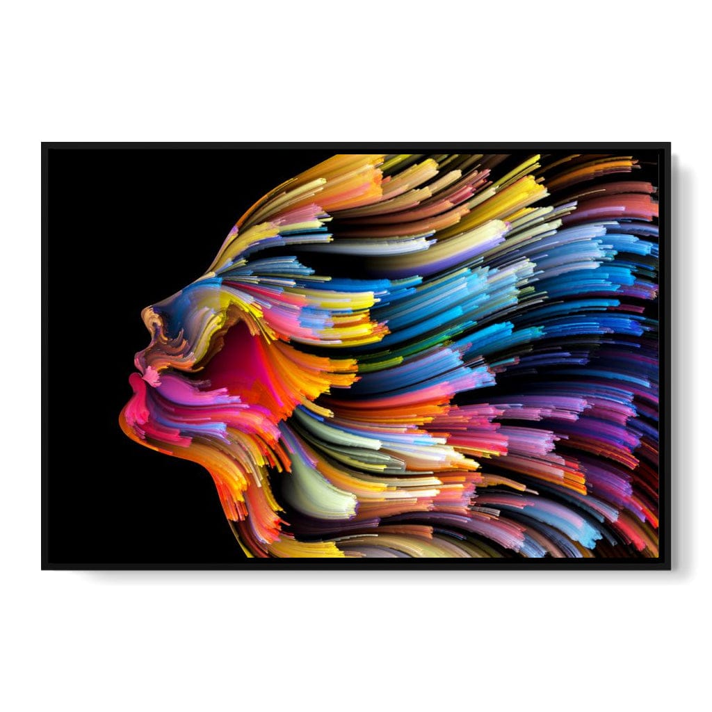 Psychedelic Face Canvas Wall Art