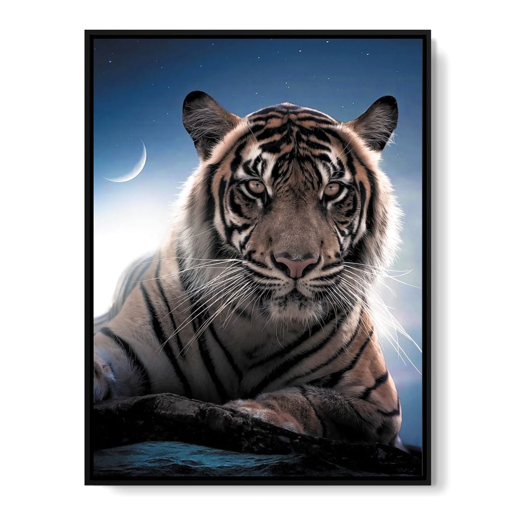 Tiger Moon Canvas Wall Art