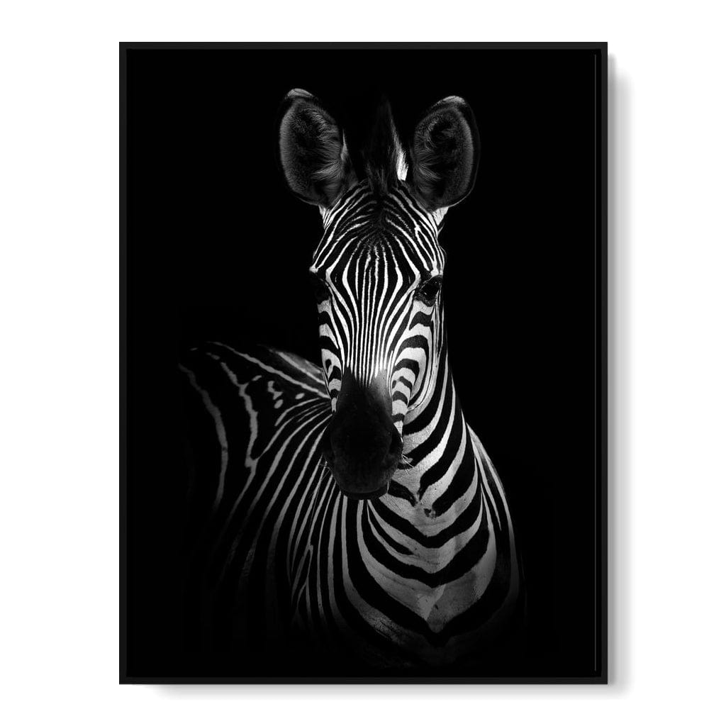 Black and White Zebra Canvas Wall Art