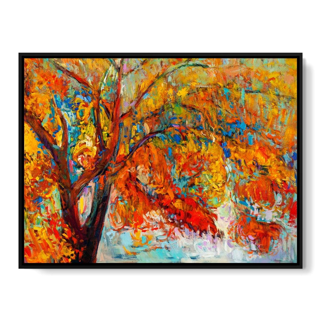 Red & Yellow Autumn Tree Canvas Wall Art