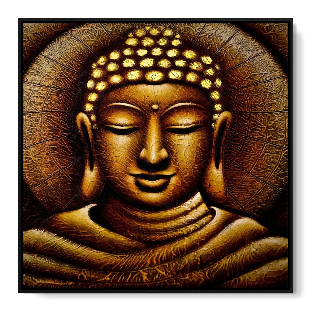 Meditating Buddha Portrait Canvas Wall Art