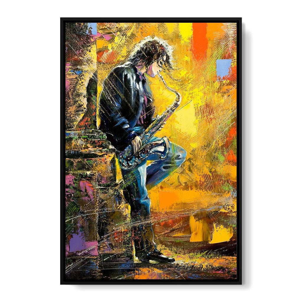 Man With Saxophone Canvas Wall Art