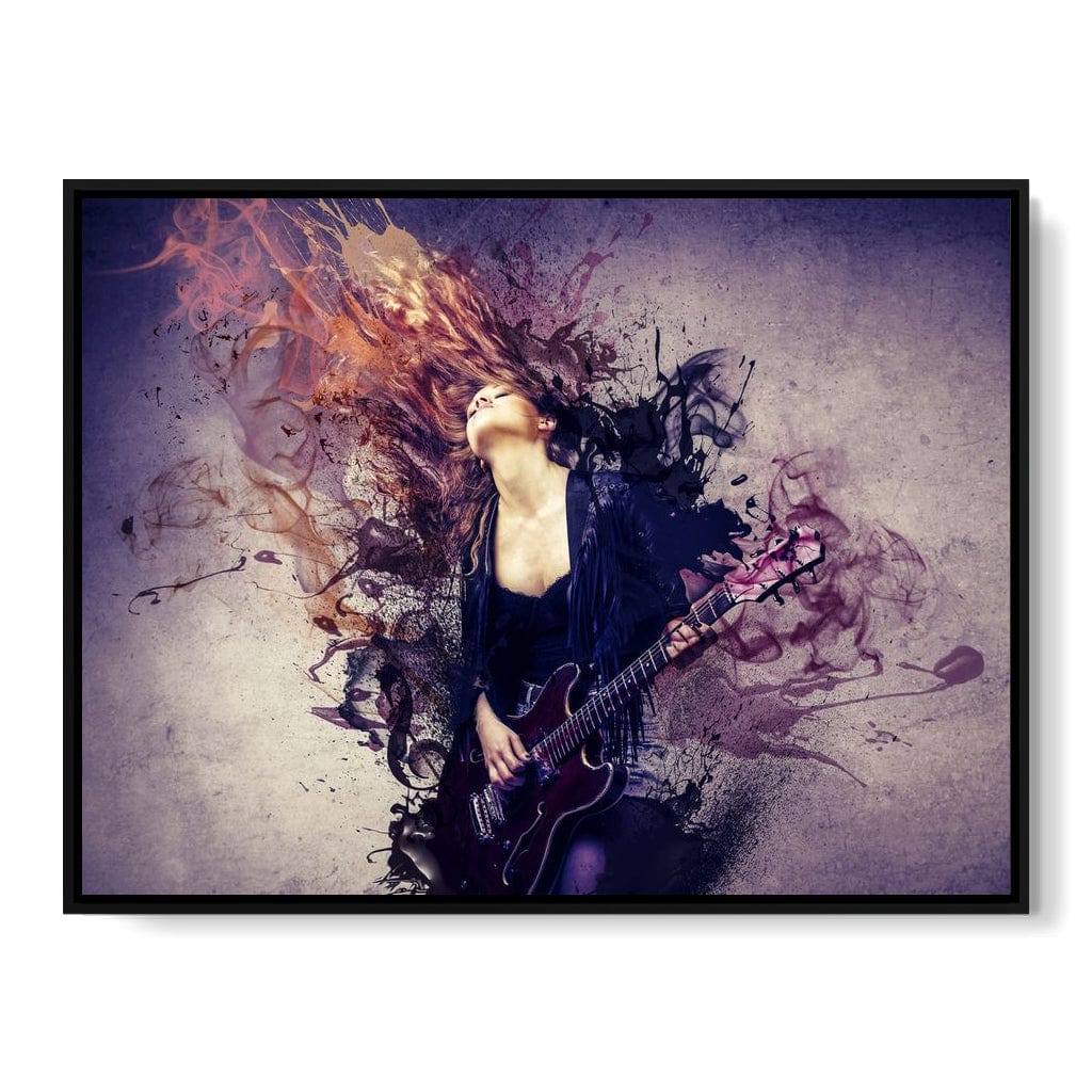 Guitar Splash Canvas Wall Art