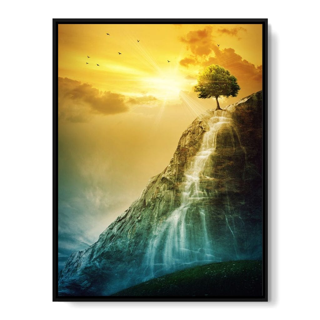 Waterfall Tree Canvas Wall Art