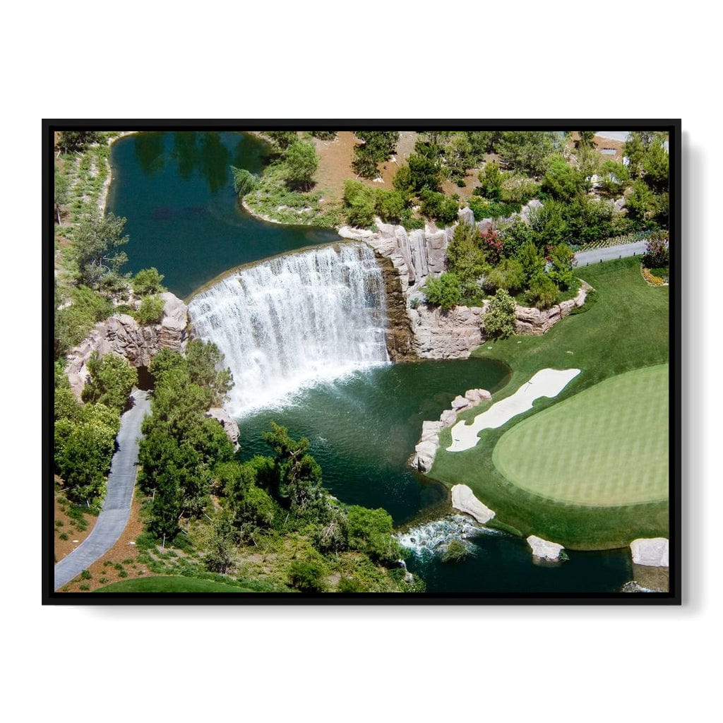 Waterfall on Golf Course Canvas Wall Art