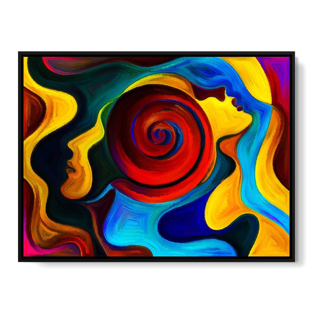 Red Swirl Canvas Wall Art