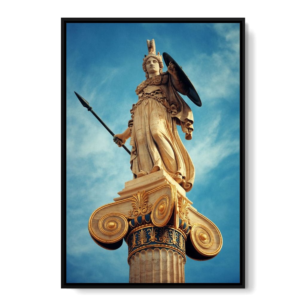 Athena Statue in Athens Canvas Wall Art