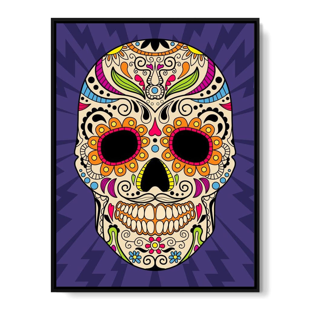 Mexican Skull Canvas Wall Art