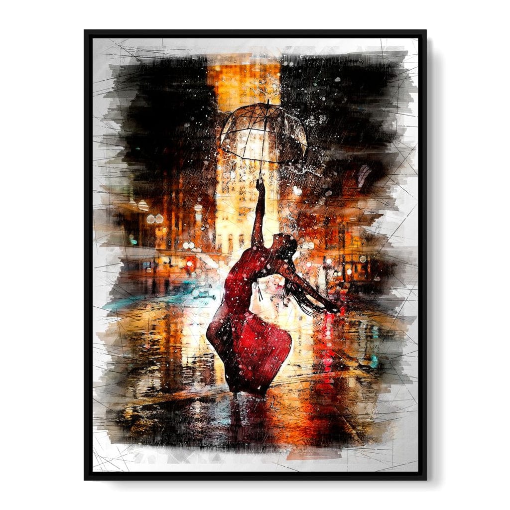 Rainy Night Dance Canvas Wall Art