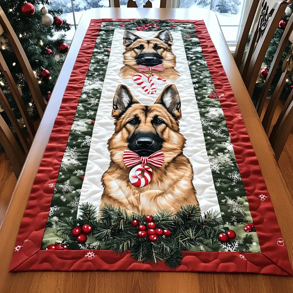 Proud German Shepherd Quilted Table Runner