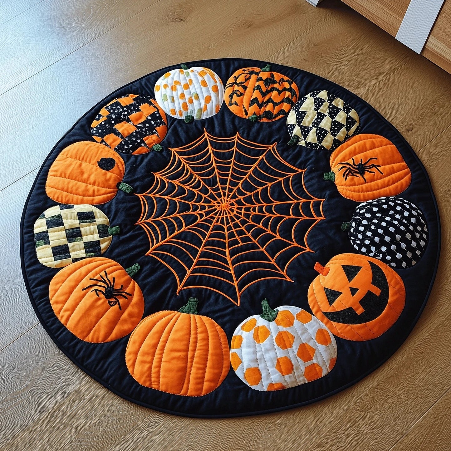 Pumpkin Magic Quilted Round Mat