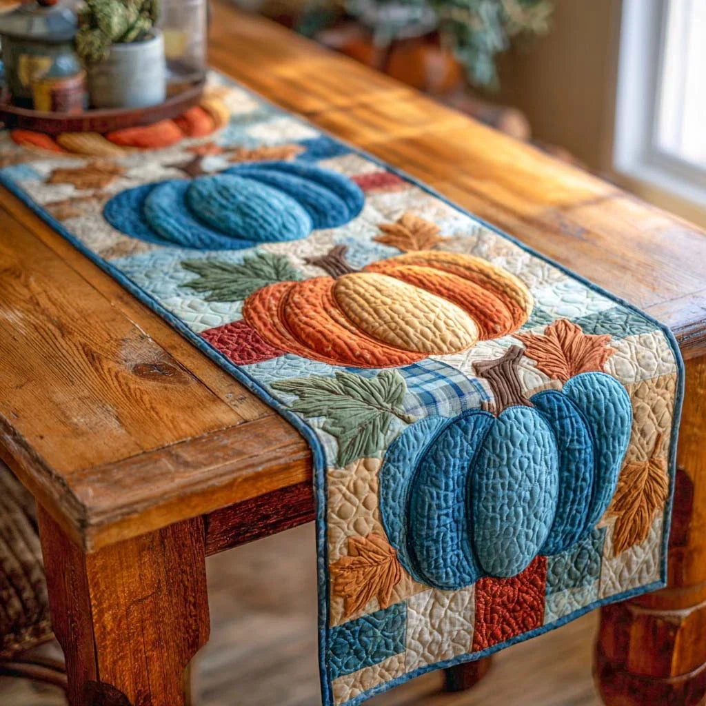 Pumpkin Patch Stroll Quilted Table Runner