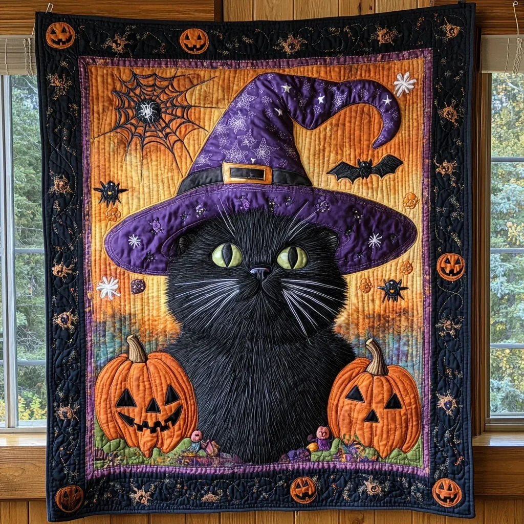 Pumpkin Paws Quilt Blanket