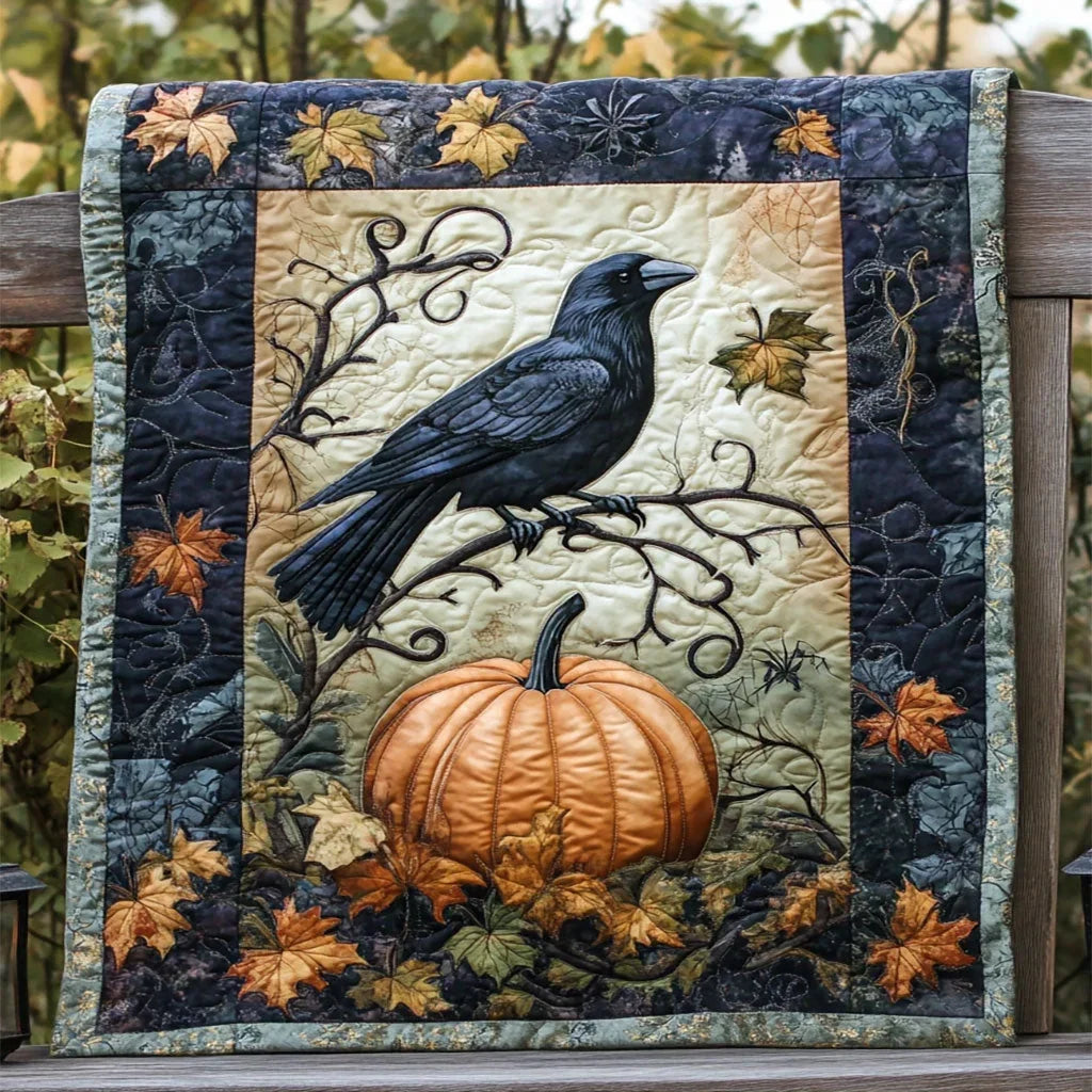 Pumpkin Perch Quilt Blanket