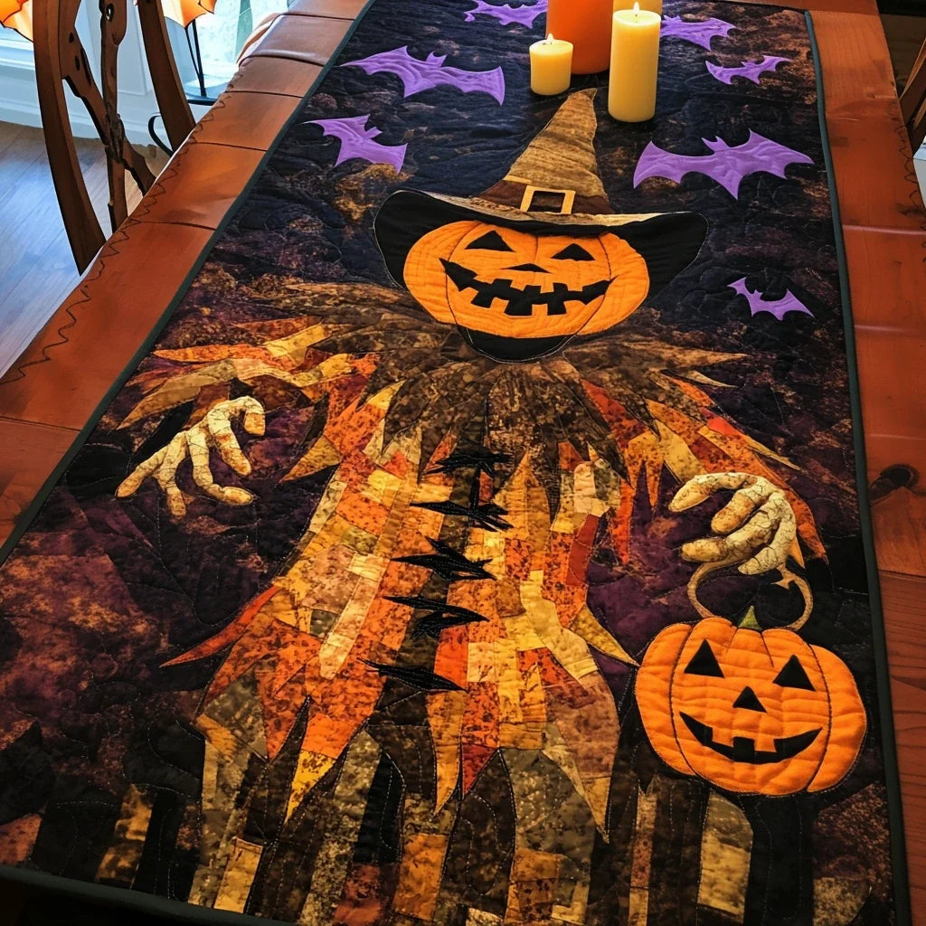 Pumpkin Walk Quilted Table Runner