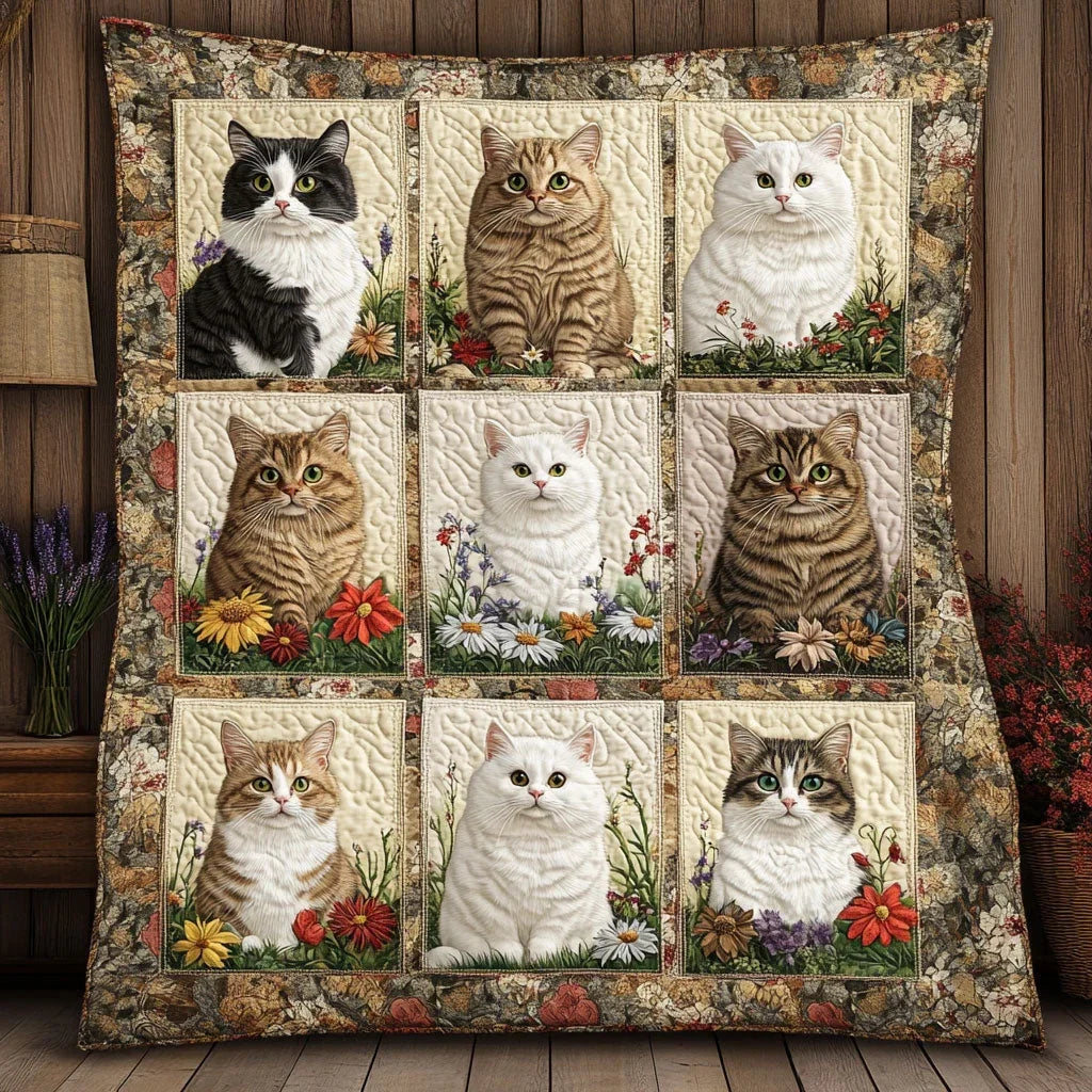 Pure Garden Cat Quilt Blanket