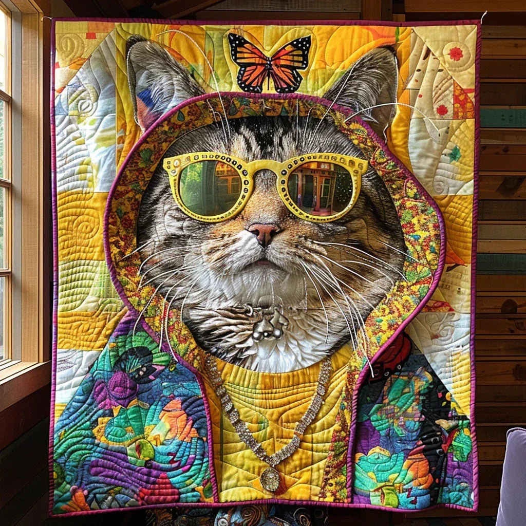 Purrfectly Styled Quilt Blanket