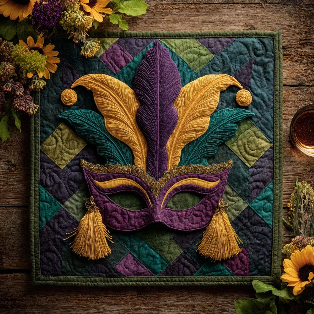 Queen Masquerade Quilted Table Topper