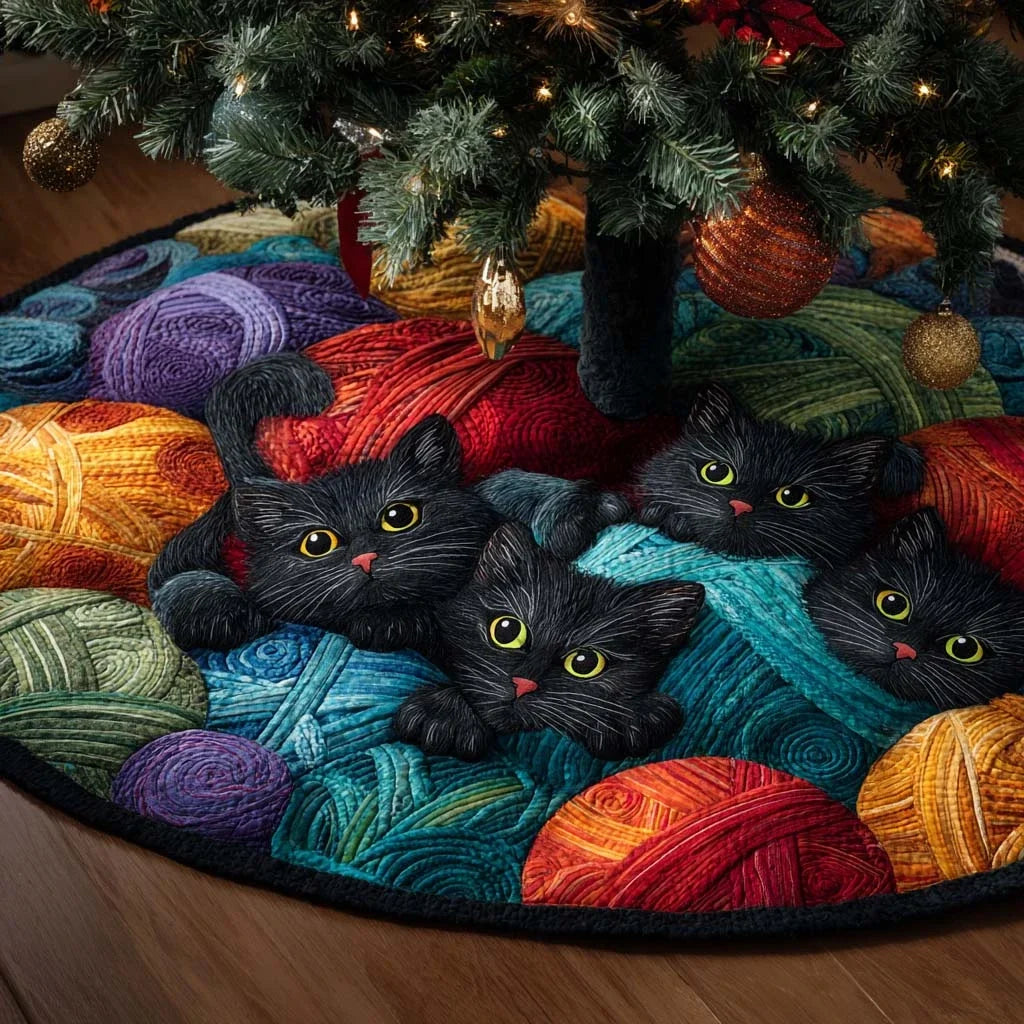 Rainbow Slumber Quilted Tree Skirt