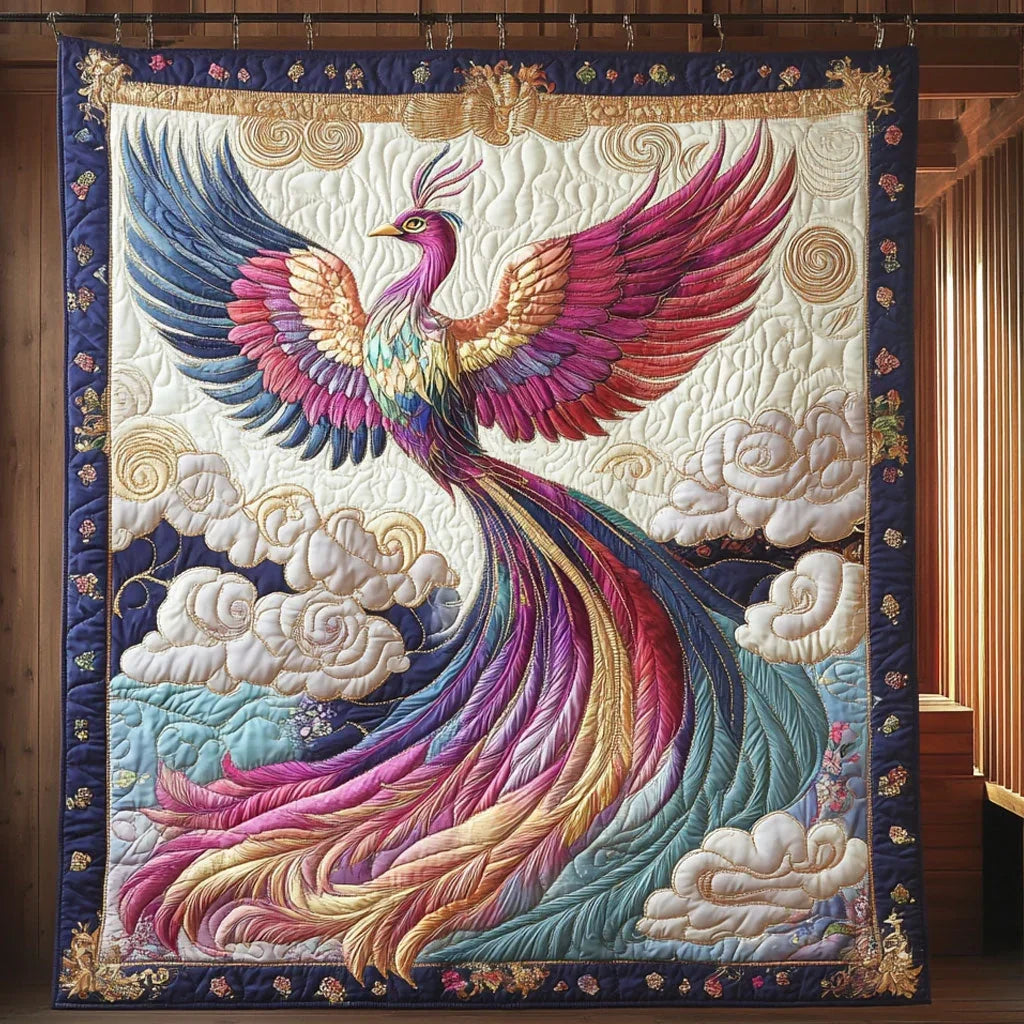 Raise Of Phoenix Quilt Blanket