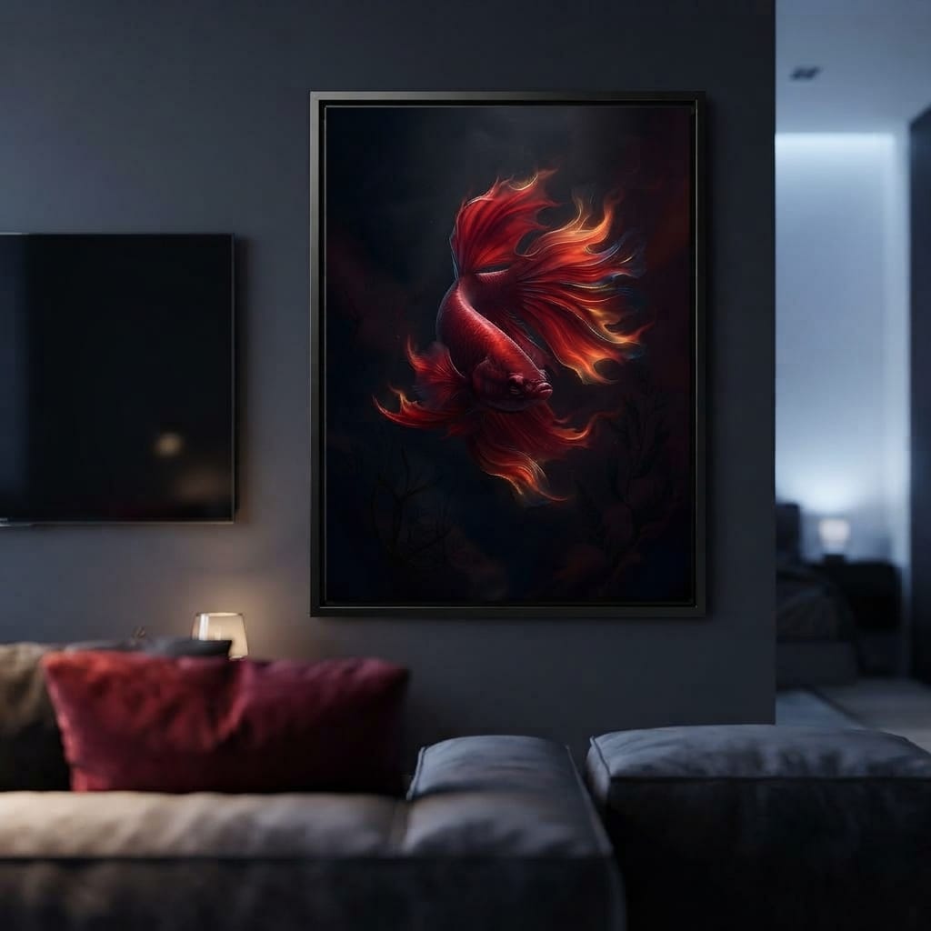 Red Fish Splendor Canvas Wall Art