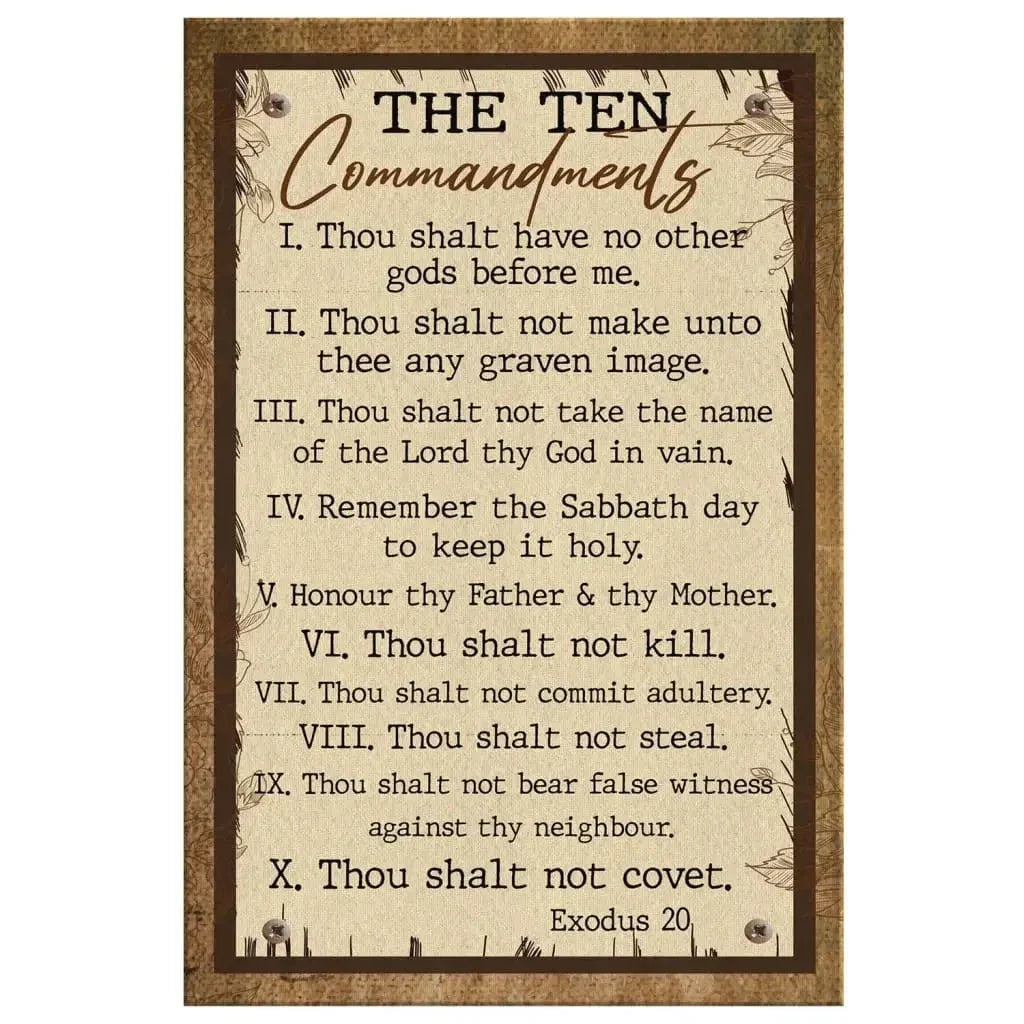 10 commandments wall art canvas (view 9)