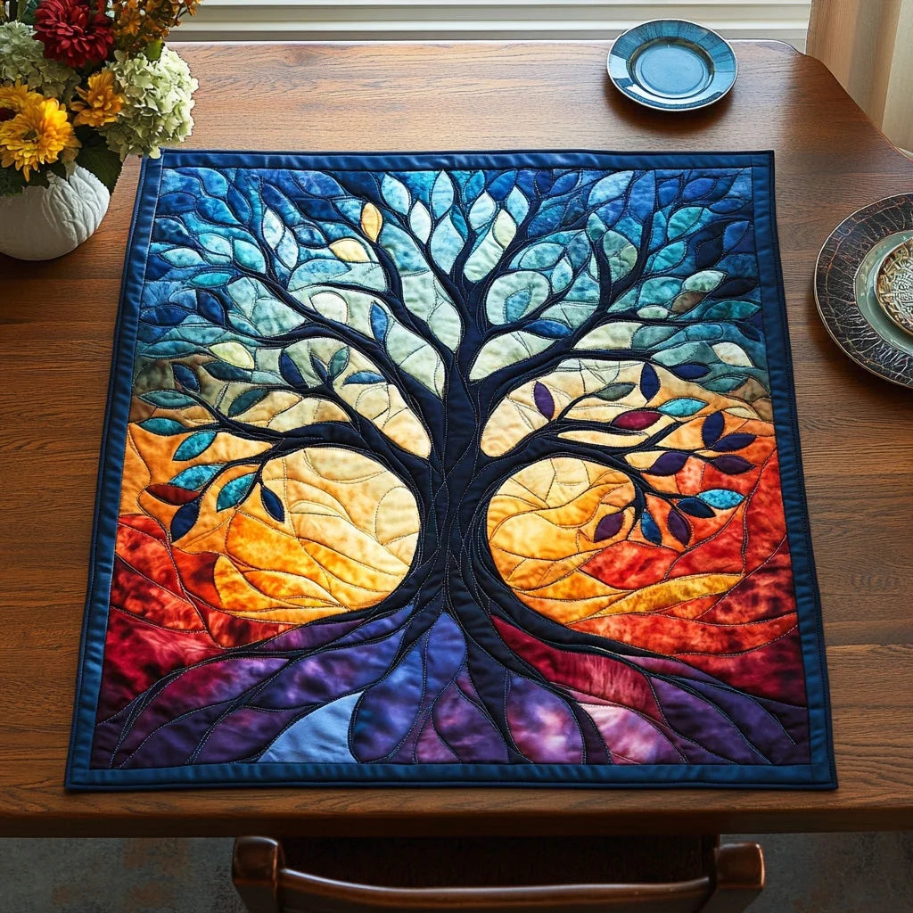 Rooted Light Quilted Table Topper