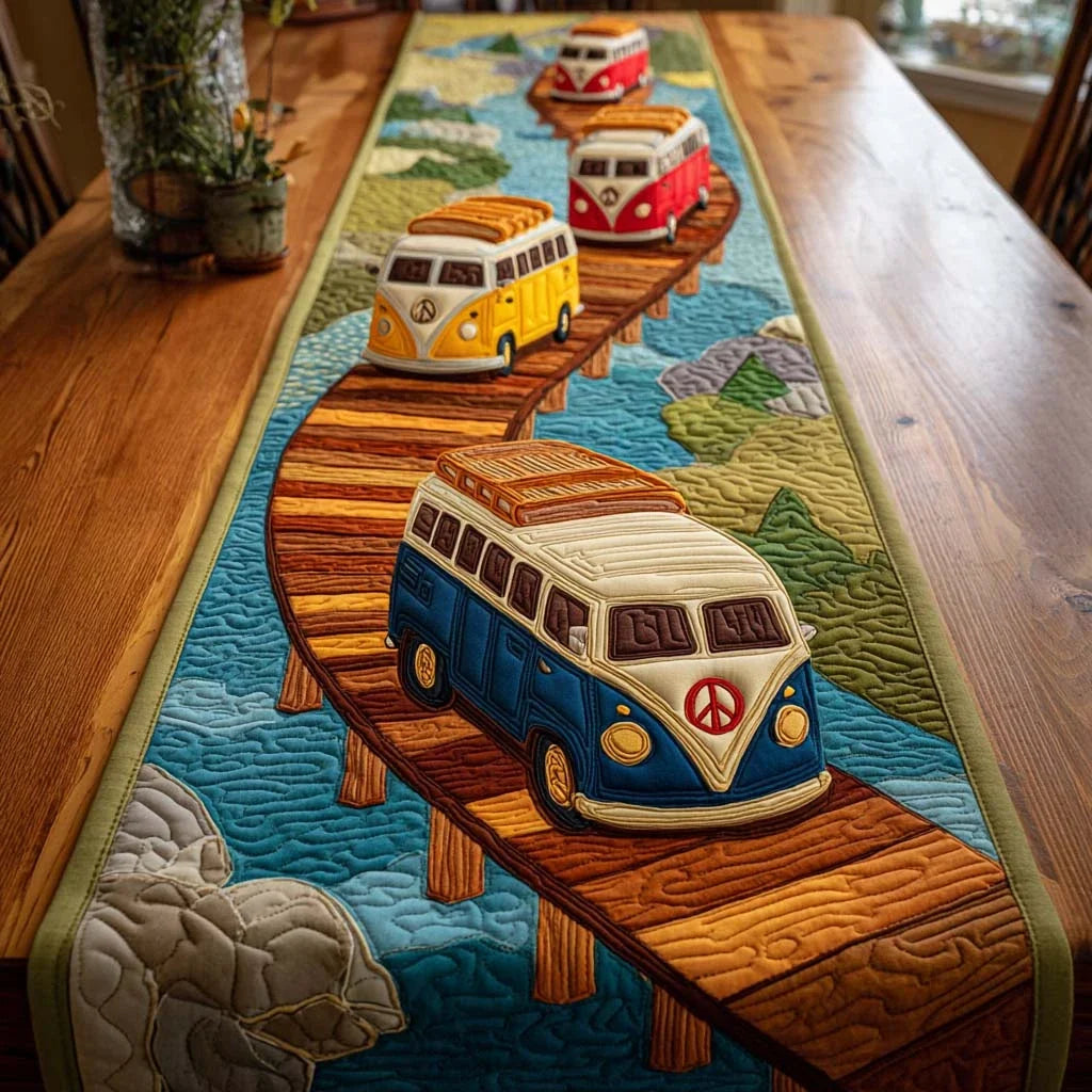 Route of Joy Quilted Table Runner