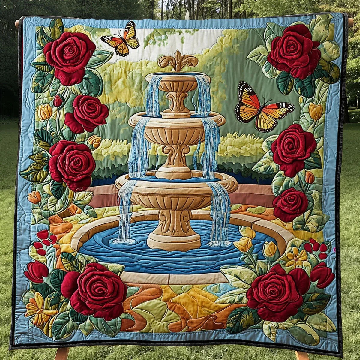 Royal Garden Cascade Quilt Blanket