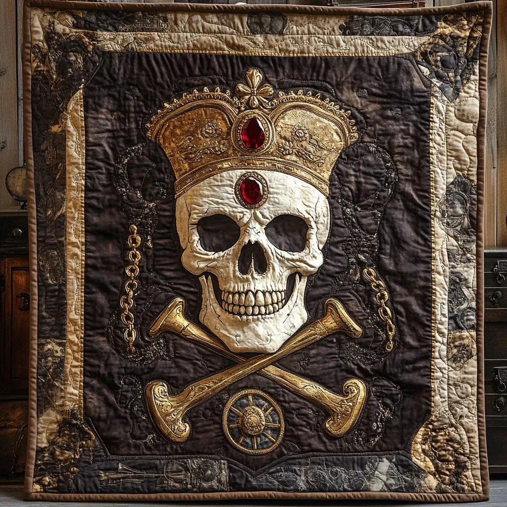 Royal Skull Quilt Blanket