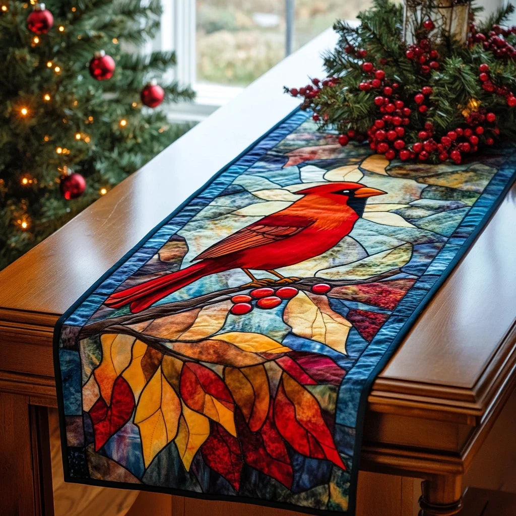 Ruby Wing Quilted Table Runner