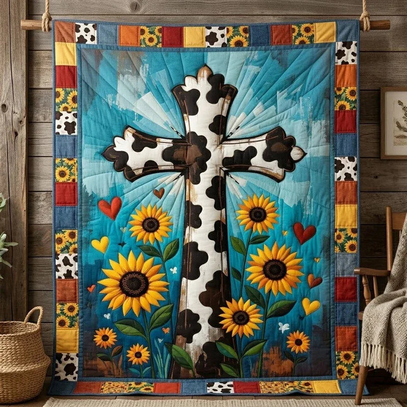 Rustic Blessings Quilt Blanket - Quilted Blanket by Wild and Way