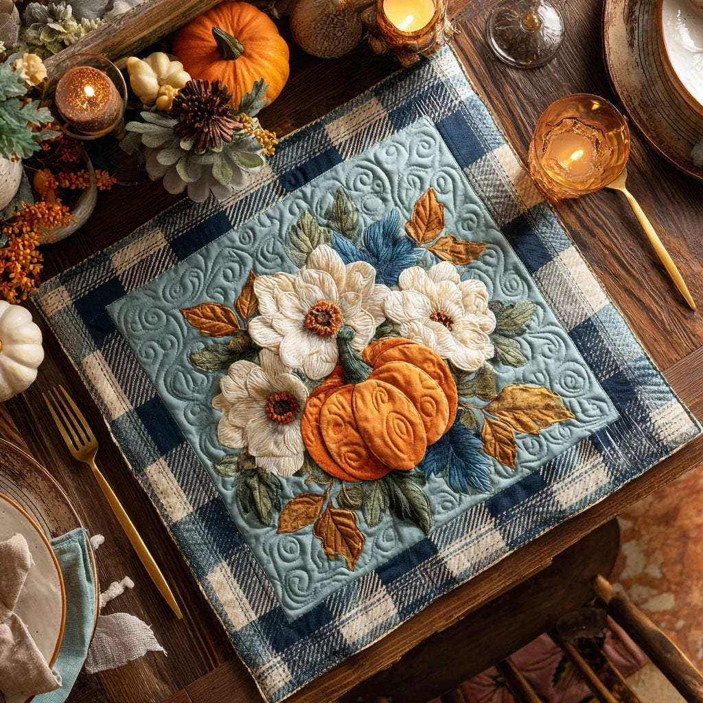 Rustic Bloom Quilted Table Topper
