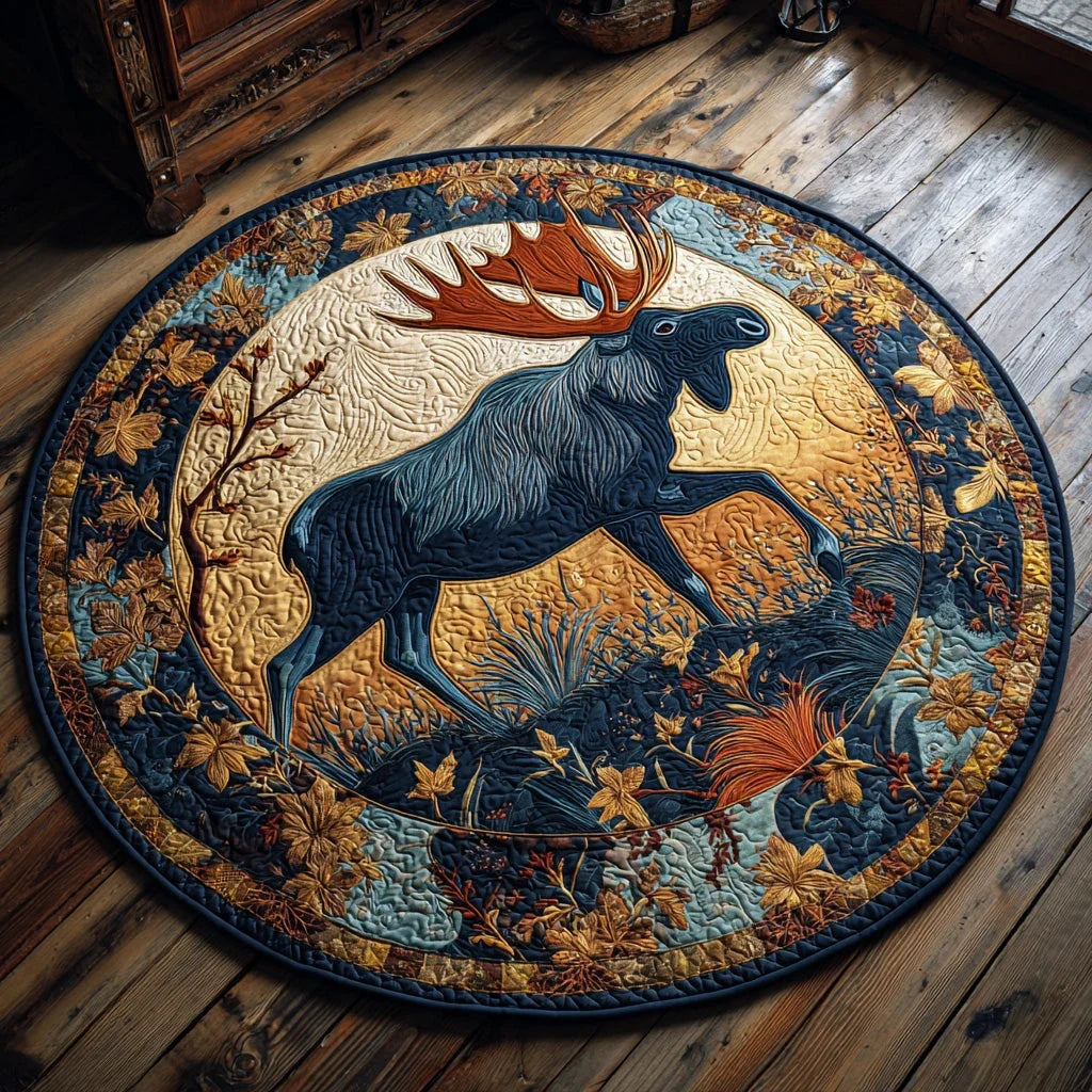 Rustic Echo Quilted Round Mat