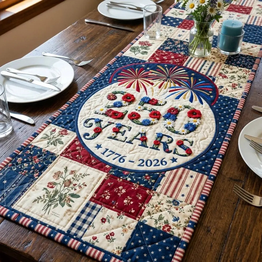 Rustic Pride Quilted Table Runner