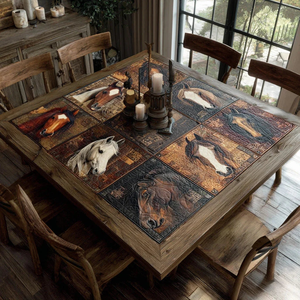 Rustic Riders Quilted Table Topper
