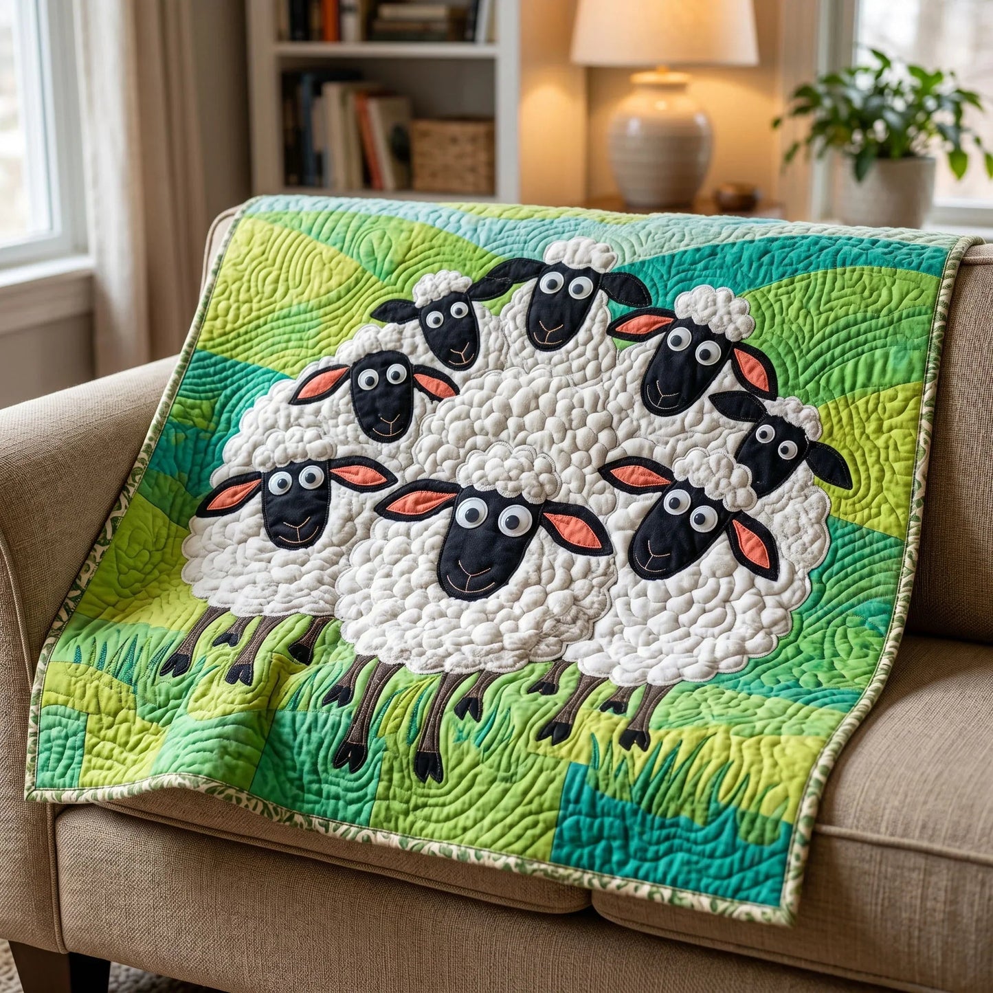 Rustic Sheep Quilt Blanket - Quilted Blanket by Wild and Way
