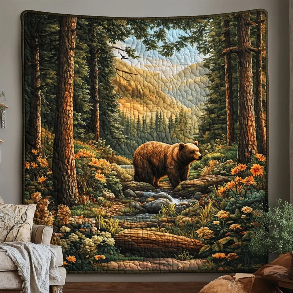 Rustle And Roar Quilt Blanket