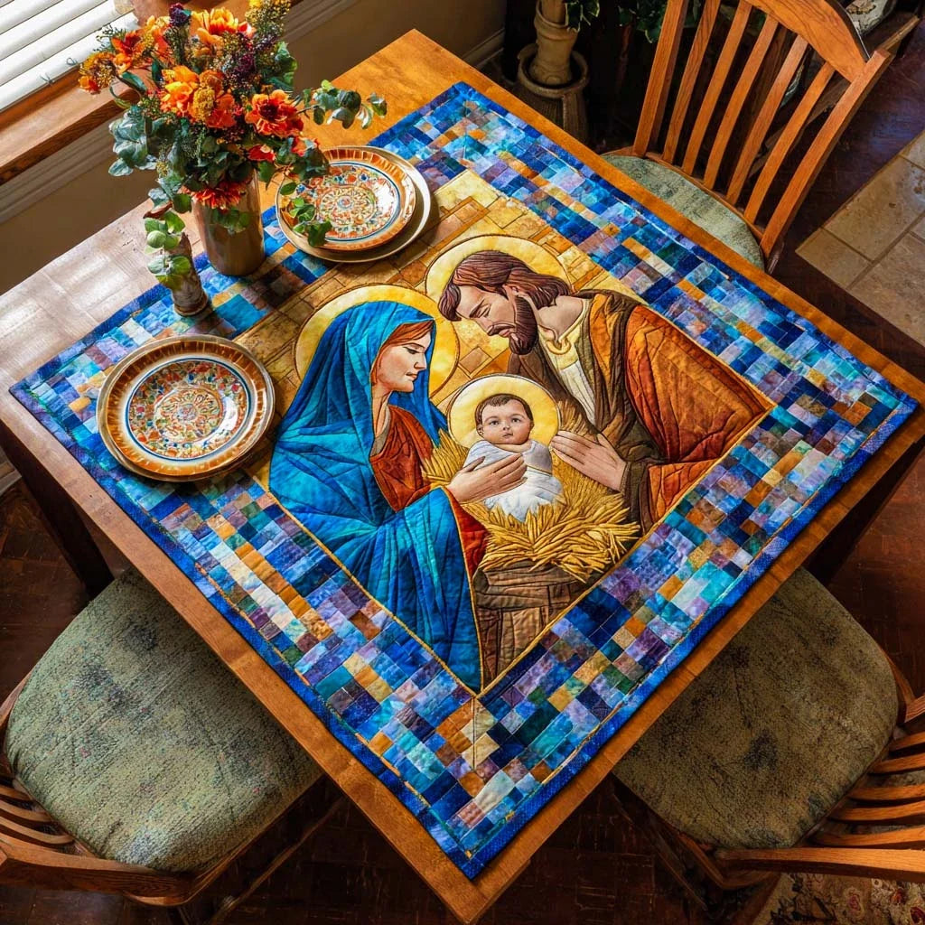 Sacred Family Quilted Table Topper